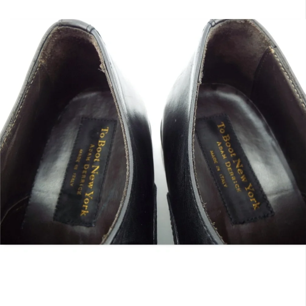 TO BOOT NEW YORK Black Leather Cap Toe Oxfords Lace-up Shoes 11